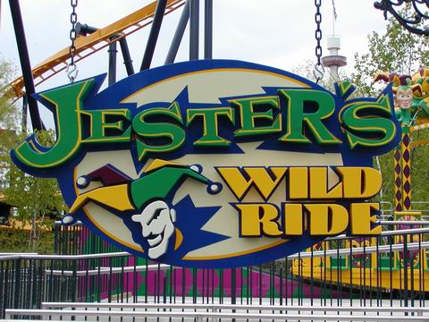 Jester's Wild Ride Sign
